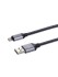 Дата-кабель, ДК 12, USB - Lightning, 1 м, тканевая оплетка, серый, TDM