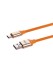 Дата-кабель, ДК 14, USB - USB Type-C, 1 м, силиконовая оплетка, оранжевый, TDM