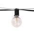 Уличная гирлянда Лофт 7,5м, черный ПВХ, 25 прозрачных ламп, цвет Теплый Белый, влагостойкая IP44