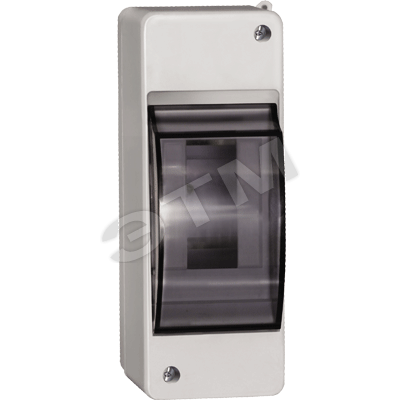 Щит распределительный навесной ЩРн-П-2 IP30 пластиковый белый прозрачная дверьКМПн 2/2
