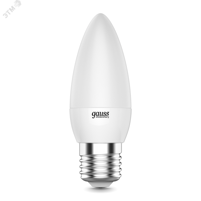 Лампа светодиодная LED 8 Вт 540 Лм 4100К белая Е27 Свеча Elementary Gauss