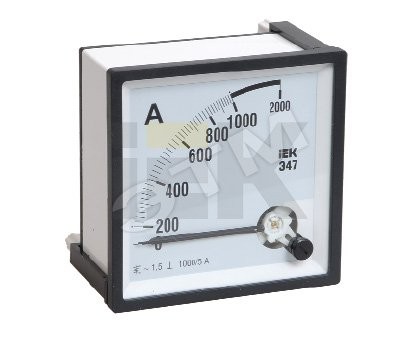 Амперметр Э47 2000/5А 72х72 AC включение через трансформатор (класс точности 1.5)