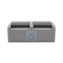Блок горизонтальный 2 розетки (керамика) INDUSTRIAL IP54 с заземлением, о/у, серый KRANZ