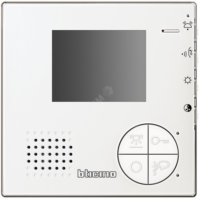 Панель видеодомофона абонентская Classe100V12B, двухпроводная, цветной LCD-дисплей 3.5'', hands-free, цвет белый
