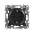Розетка 1-м СП Etika 16А IP20 250В 2P+E с заземл. немецк. стандарт винтов. клеммы механизм антрацит IEK 672621 Розетка 1-м СП Etika 16А IP20 250В 2P+E с заземл. немецк. стандарт винтов. клеммы механизм антрацит IEK 672621