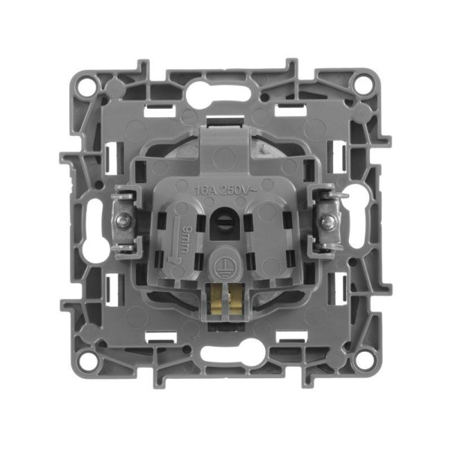 Розетка 1-м СП Etika 16А IP20 250В 2P+E с заземл. немецк. стандарт винтов. клеммы механизм антрацит IEK 672621 Розетка 1-м СП Etika 16А IP20 250В 2P+E с заземл. немецк. стандарт винтов. клеммы механизм антрацит IEK 672621