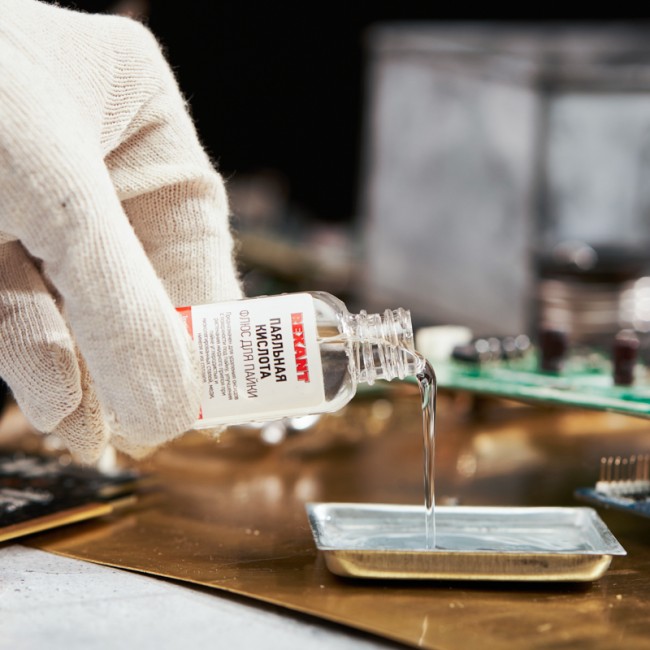 Флюс для пайки, ПАЯЛЬНАЯ КИСЛОТА, 30мл, флакон REXANT Флюс для пайки, ПАЯЛЬНАЯ КИСЛОТА, 30мл, флакон REXANT