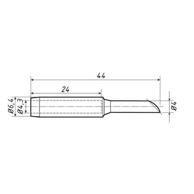 Жало для паяльника серии 900М, Ø4,3мм, тип скошенный большой 4,0мм, блистер REXANT