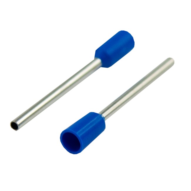 Наконечник штыревой втулочный изолированный F-18 мм 0.75 мм² (НШВи 0.75-18) синий REXANT Наконечник штыревой втулочный изолированный F-18 мм 0.75 мм² (НШВи 0.75-18) синий REXANT