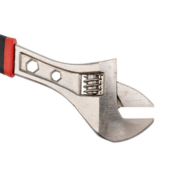 Разводной ключ 300мм никелированный, двухкомпонентная рукоятка REXANT  Разводной ключ 300мм никелированный, двухкомпонентная рукоятка REXANT