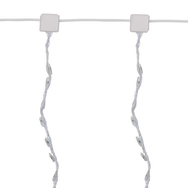 Гирлянда LED - Умный дождь, 3 секции 1x3 м, 4x3 нитей, 30W, 24V, 8 каналов, 672 БЕЛЫХ диода, IP65