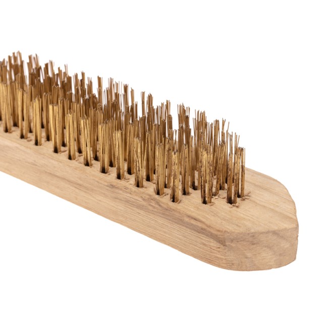 Щетка по металлу с деревянной ручкой 6 ряд. 280 мм Kranz