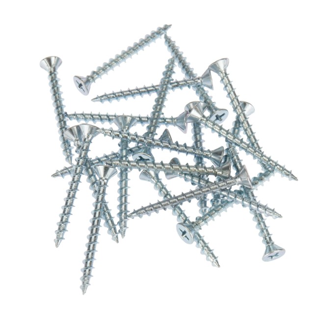 Саморез оконный KRANZ острый, 4.1х40, белый цинк, короб (500 шт./уп.)