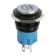 Кнопка антивандальная Ø19 Фикс 12В (2с) ON-OFF зеленая (Противотуманки) REXANT Кнопка антивандальная Ø19 Фикс 12В (2с) ON-OFF зеленая (Противотуманки) REXANT