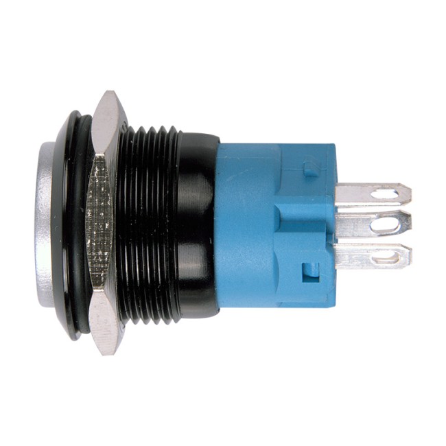 Кнопка  антивандальная Ø19 Фикс 12В (2с) ON-OFF зеленая (Противотуманки)  REXANT