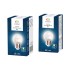 Лампа шар Е27 6 LED Ø45мм - ТЕПЛЫЙ БЕЛЫЙ, прозрачная колба, эффект лампы накаливания