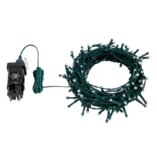 Твинкл Wi-Fi 18 м, темно-зеленый ПВХ, 120 LED RGB, не соединяется