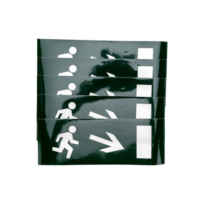 Наклейка для аварийного светильника  "Направление к эвакуационному выходу направо вниз" REXANT 