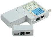 Тестер для витой пары 4в1 RJ45/RJ11/BNC/USB с элементом питания Тестер для витой пары 4в1 RJ45/RJ11/BNC/USB с элементом питания