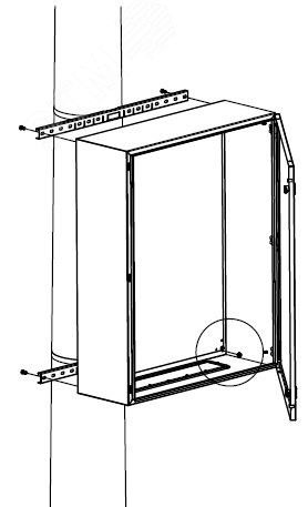 Комплект крепления шкафов CE/RAM box к столбу (ширина шкафа - 800 мм) Комплект крепления шкафов CE/RAM box к столбу (ширина шкафа - 800 мм)