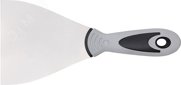 Шпатель, нерж.сталь, прорезиненная ручка 40 мм