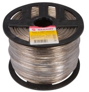 Трос стальной в ПВХ оплетке d=2,5 мм, прозрачный (бухта 200 м)  REXANT