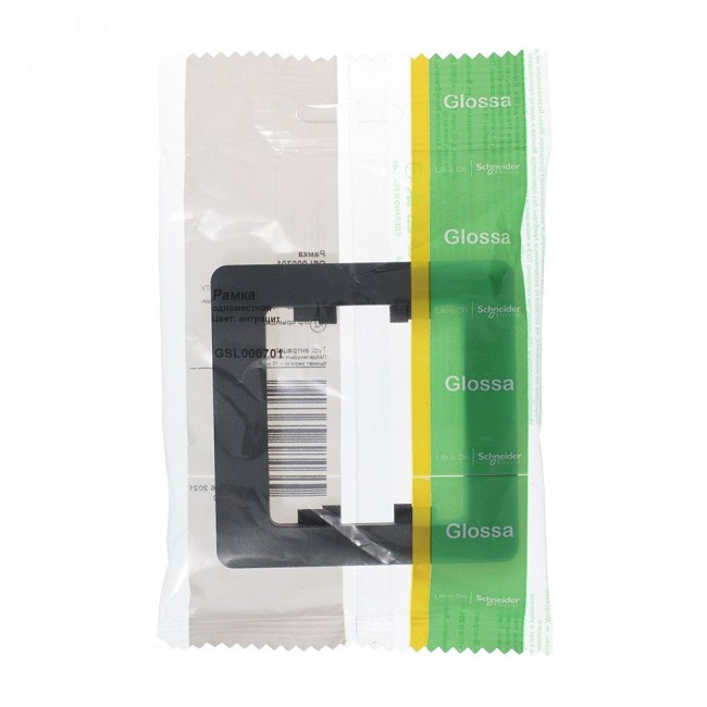 GLOSSA Рамка 1 пост антрацит GLOSSA Рамка 1 пост антрацит