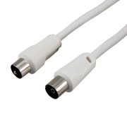 Шнур ТВ гнездо - ТВ штекер, 10м, белый REXANT