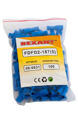 Клемма плоская полностью изолированная РППи-м 2.5-(4.8)/РпИмп 2-5-0,8 гнездо 5.6 мм 1.5-2.5 мм² REXANT Клемма плоская полностью изолированная РППи-м 2.5-(4.8)/РпИмп 2-5-0,8 гнездо 5.6 мм 1.5-2.5 мм² REXANT