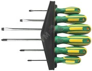 Отвертки ''Контур'', CrV сталь, прорезиненные ручки, магнитный наконечник, на держателе, набор 6 шт Отвертки ''Контур'', CrV сталь, прорезиненные ручки, магнитный наконечник, на держателе, набор 6 шт