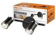 Спот СНС 2х50Вт, GU10, 230 В, 50 Гц, IP44, Юкка, черный/хром TDM Спот СНС 2х50Вт, GU10, 230 В, 50 Гц, IP44, Юкка, черный/хром TDM