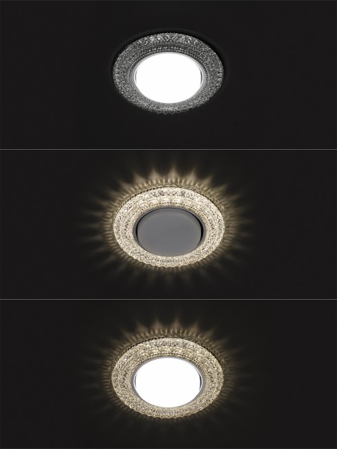 Светильник встраиваемый СВ 03-10 GX53 230В LED подсветка 5 Вт зеркальный/хром TDM Светильник встраиваемый СВ 03-10 GX53 230В LED подсветка 5 Вт зеркальный/хром TDM