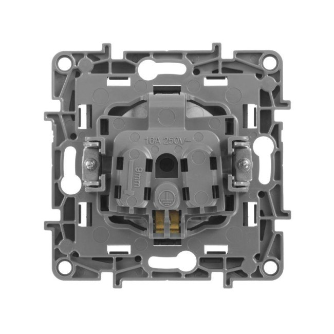 Розетка 1-м СП Etika 16А IP31 250В 2P+E с заземл. защ. шторки немецк. стандарт винтов. клеммы механизм антрацит IEK 672622 Розетка 1-м СП Etika 16А IP31 250В 2P+E с заземл. защ. шторки немецк. стандарт винтов. клеммы механизм антрацит IEK 672622