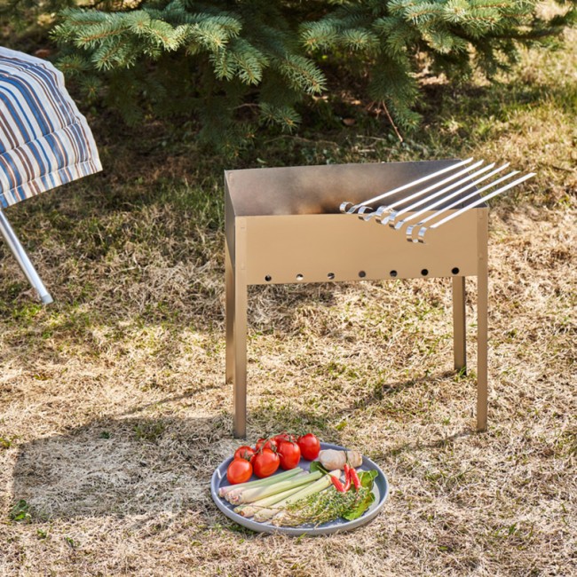 Мангал сборный Эконом 400х250х400мм, с 6 шампурами, в пленке СОКОЛ