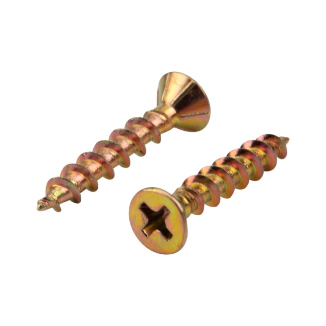 Саморез оконный KRANZ острый, 4.1х25, желтый цинк, короб (500 шт./уп.)