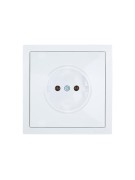 Розетка 1 мест. б/з СП ZIMA IP20 16А ПБТ безвинт. зажим бел. LEZARD 704-0288-121BQC