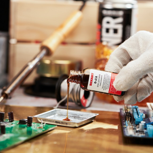 Флюс для пайки, Ф-61А (пайка алюминия), 30мл, флакон REXANT