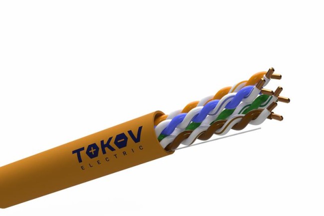 Кабель витая пара U/UTP 4х2х24AWG(0.48мм) кат.5E LSZH Fluke tested (м) TOKOV ELECTRIC TKE-C10-U/UTP-42-5E-305-LSZH Кабель витая пара U/UTP 4х2х24AWG(0.48мм) кат.5E LSZH Fluke tested (м) TOKOV ELECTRIC TKE-C10-U/UTP-42-5E-305-LSZH