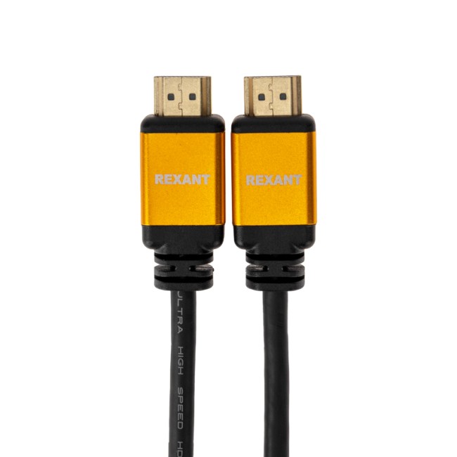 Кабель HDMI - HDMI 2.1, длина 1,5м, Gold REXANT