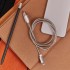 Кабель USB-A-Lighnting для Apple metall/steel color/1m/REXANT