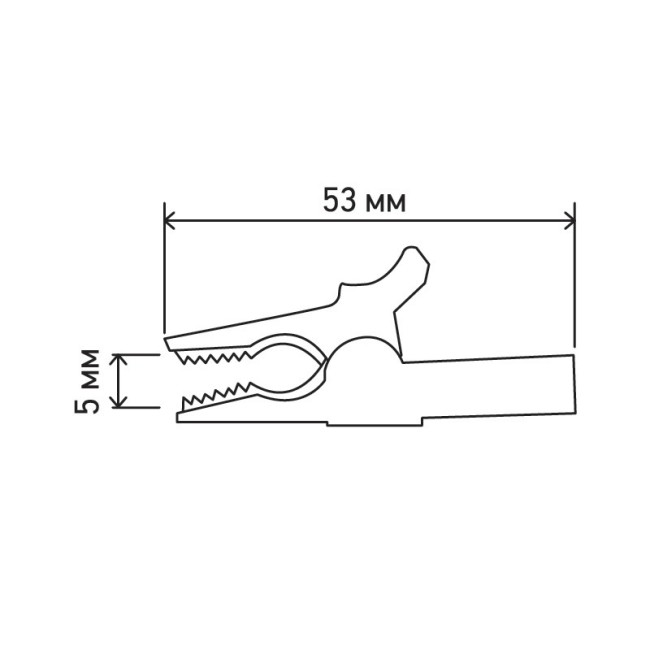 Зажим «крокодил» для тестера 15 А 53 мм гнездо «banana» REXANT