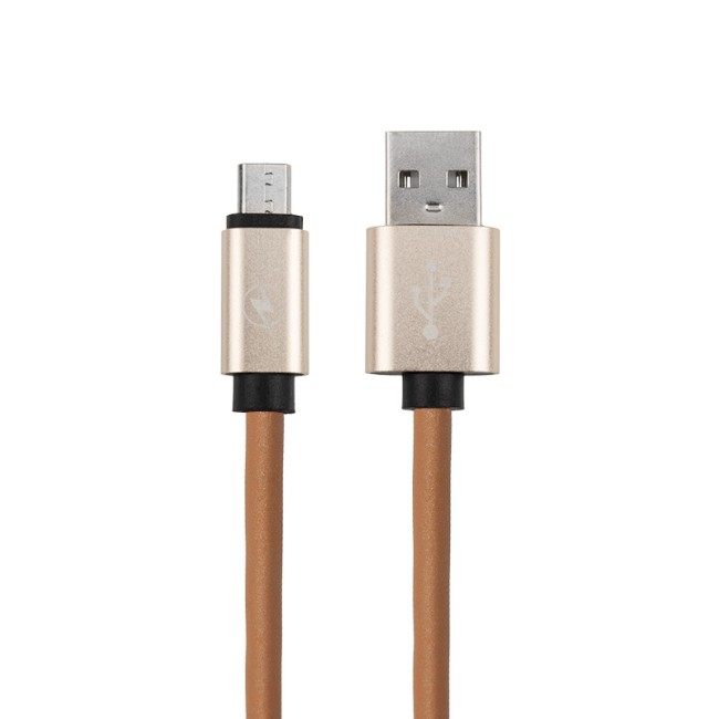 USB кабель micro USB, коричневый эко-кожа, 1 метр REXANT