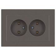 Розетка 2-м СП Accent 6-204-09 16А IP20 250В 2P AL/CU титан Intro Б0063433 Розетка 2-м СП Accent 6-204-09 16А IP20 250В 2P AL/CU титан Intro Б0063433