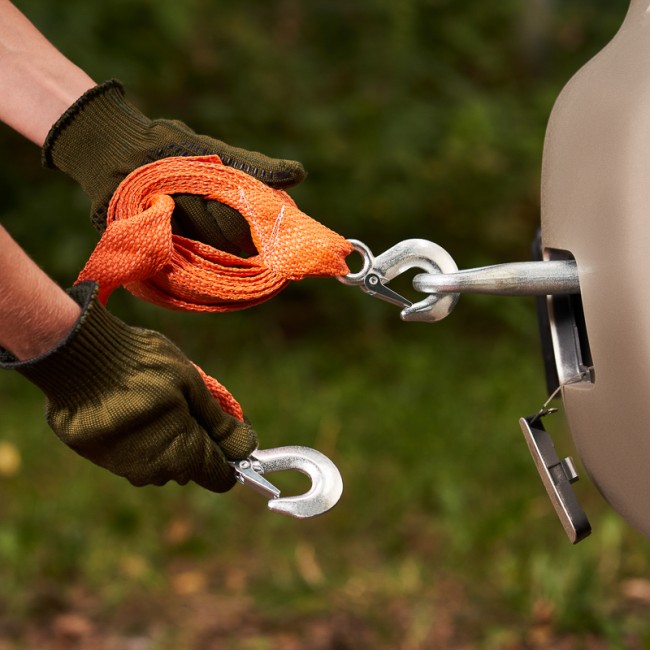 Трос буксировочный REXANT 2.5 т, 5 м, с двумя крюками, в чехле