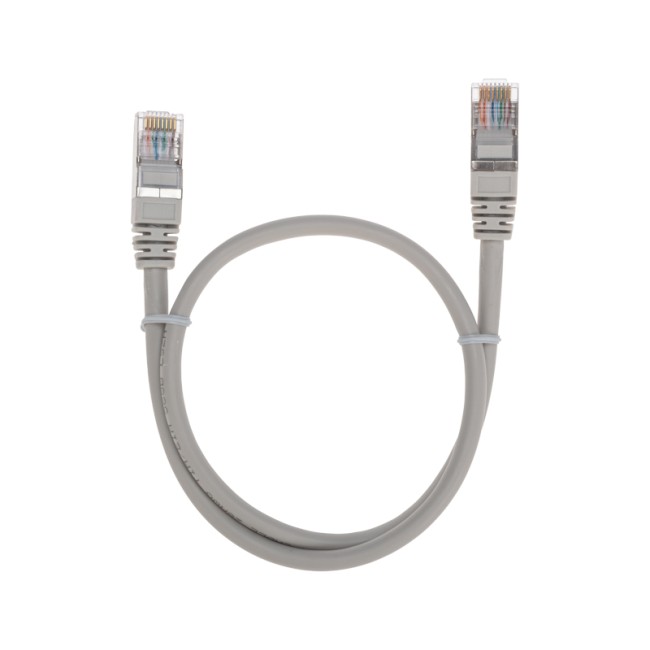  Патч-корд F/UTP, CAT 5e, RJ45-RJ45, 26AWG, LSZH, серый, 0,5м  REXANT