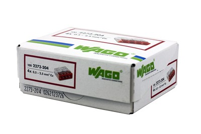 2273-204 Экспресс-клемма 4-проводная до 2,5 мм², (100 шт./уп.) WAGO 