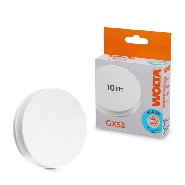 Светодиодная лампа WOLTA 25W75R10GX53 10Вт 6500K GX53