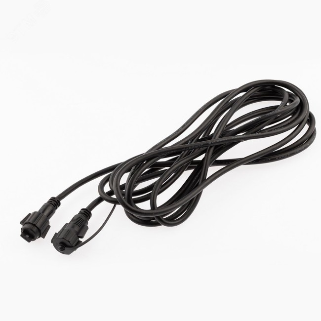 Удлинитель ERAPS-U10 для гирлянды IP65, 10 метров каучук черный ЭРА