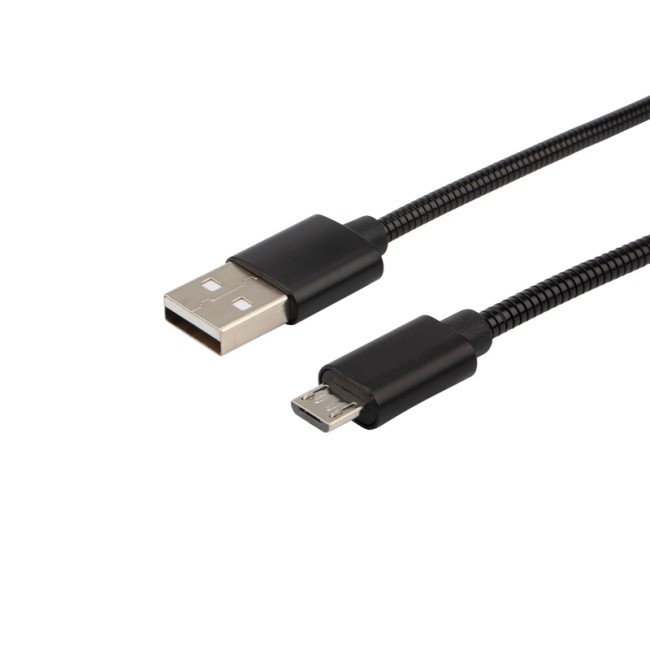 Кабель USB-micro USB/metall/black/1m/REXANT