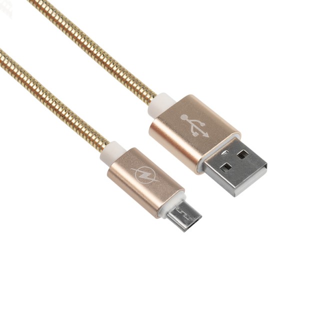 USB кабель micro USB, золото металл, 1 метр REXANT USB кабель micro USB, золото металл, 1 метр REXANT